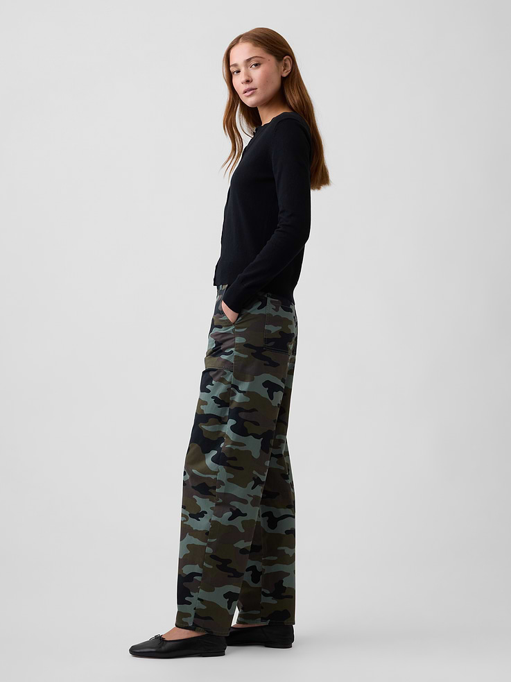 Image 3 of 7, Mid Rise Barrel Khakis