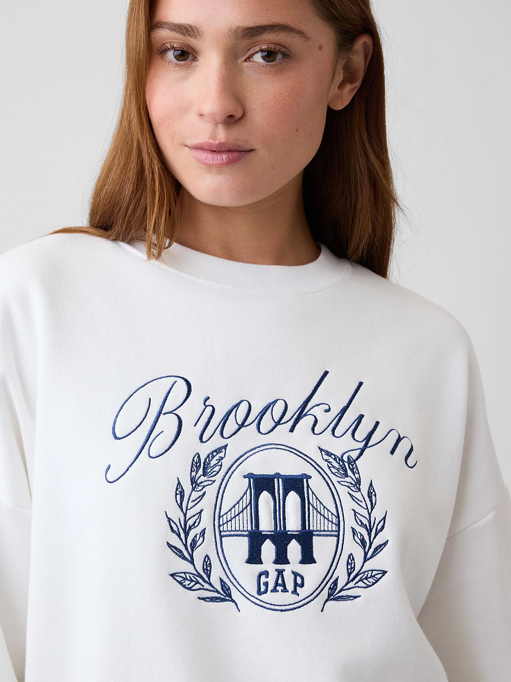 Image 4 of 5, Oversized Wedge Crewneck Sweatshirt