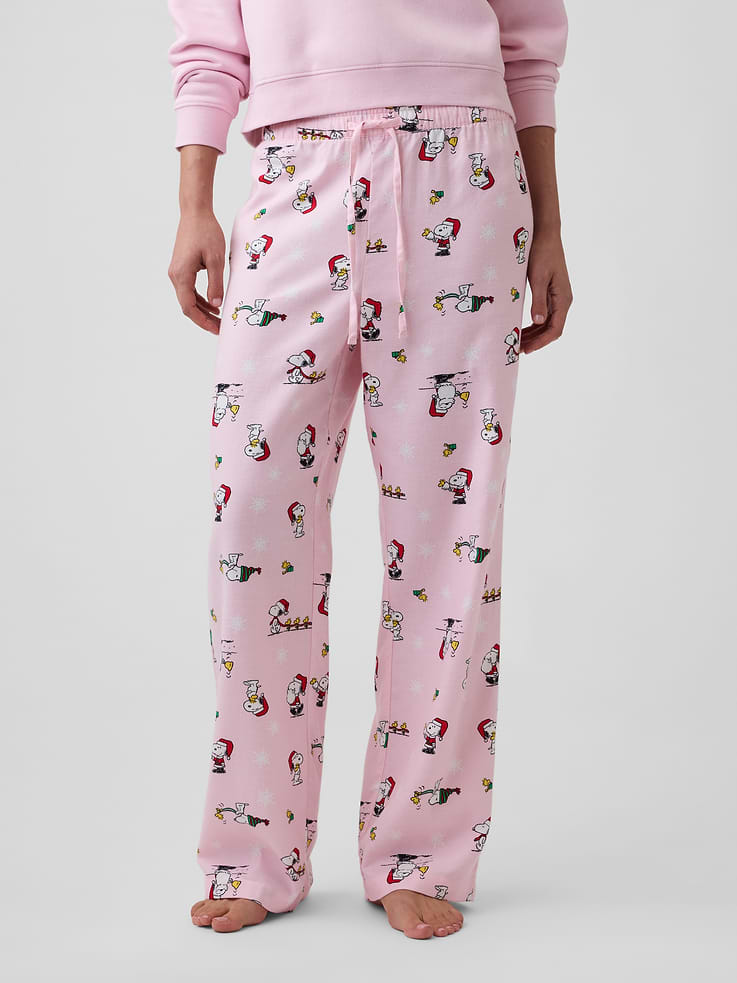 Image 3 of 4, Peanuts Flannel PJ Pants