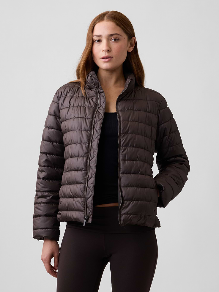 Image 1 of 5, Quilted water and wind-resistant outer., 100% recycled wellon fill., Long sleeves., Stand collar, zip front., On-seam pockets., Product #1177953