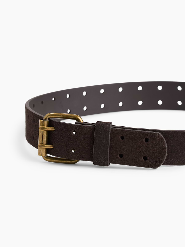 Image number 4 showing, Suede Double-Prong Belt