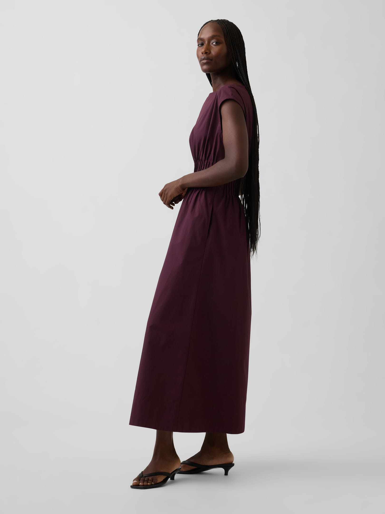 Image number 3 showing, Poplin Pintuck Maxi Dress