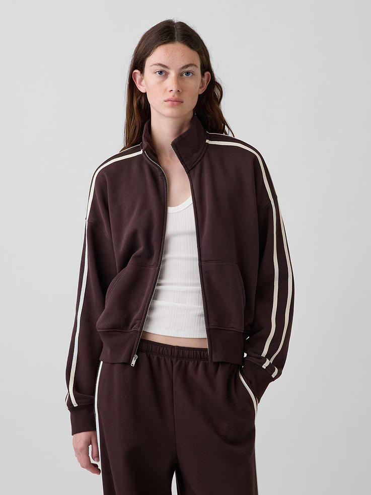 Image 6 of 7, VintageSoft Oversized Mockneck Zip Jacket