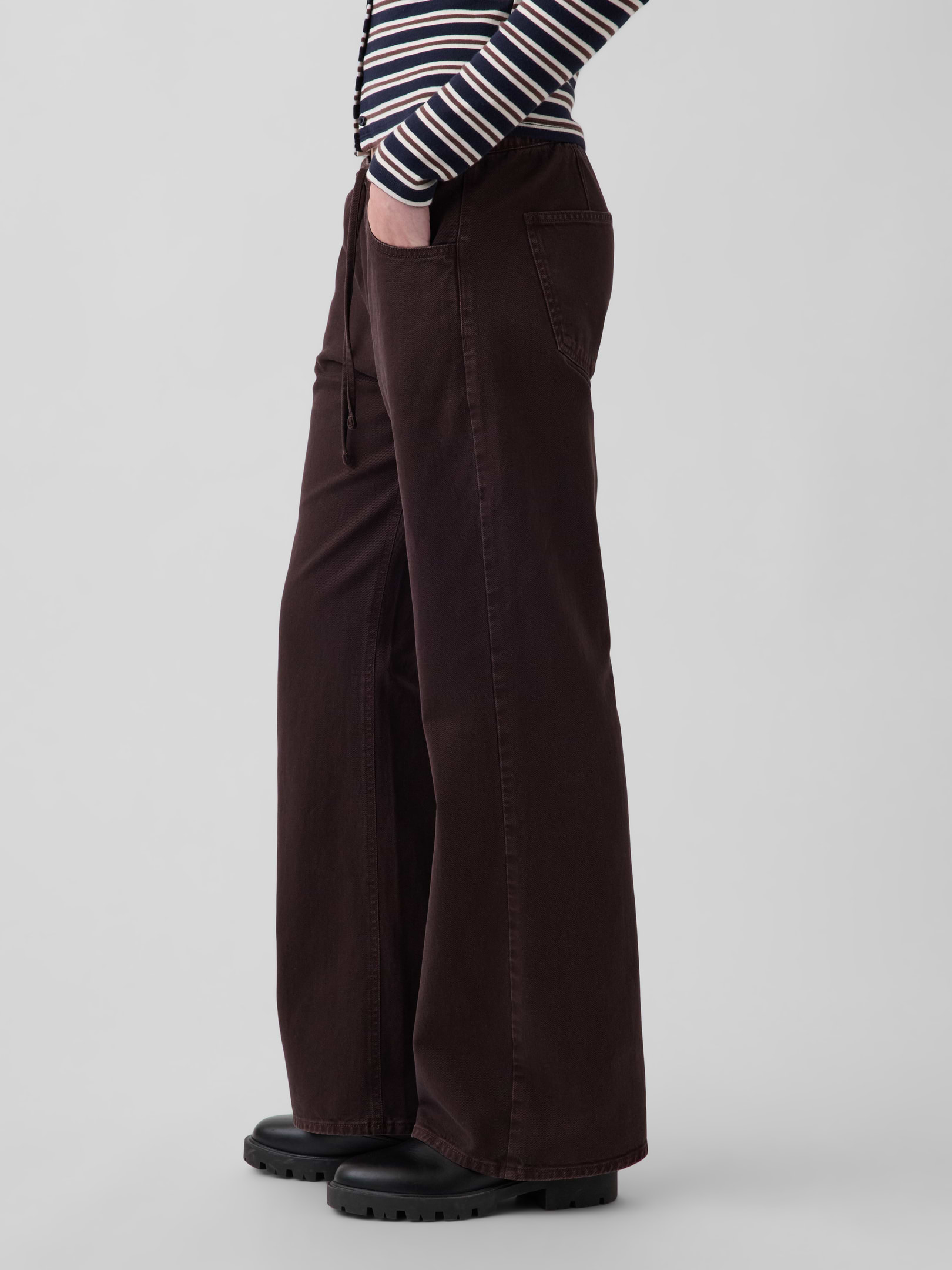 Image 3 of 6, Low Rise Easy Baggy Flare Pants