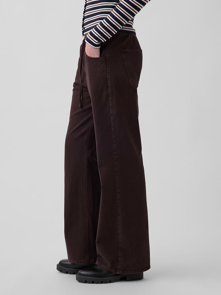 Image 3 of 6, Low Rise Easy Baggy Flare Pants