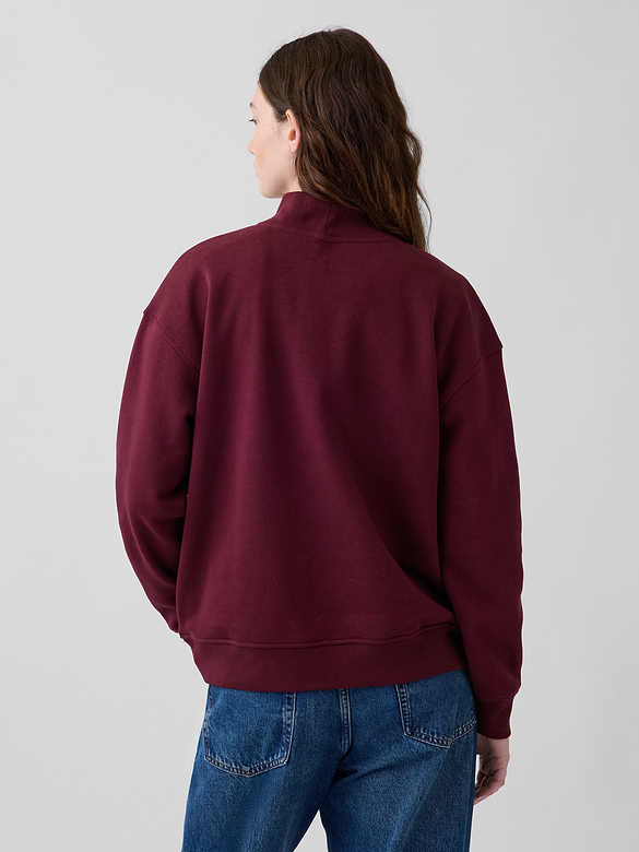 VintageSoft Oversized Mockneck Logo Sweatshirt