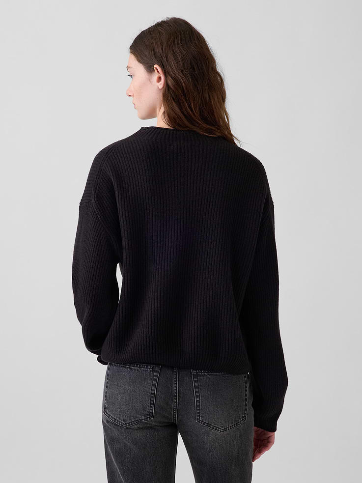 Image number 3 showing, CashSoft Oversized Mockneck Sweater