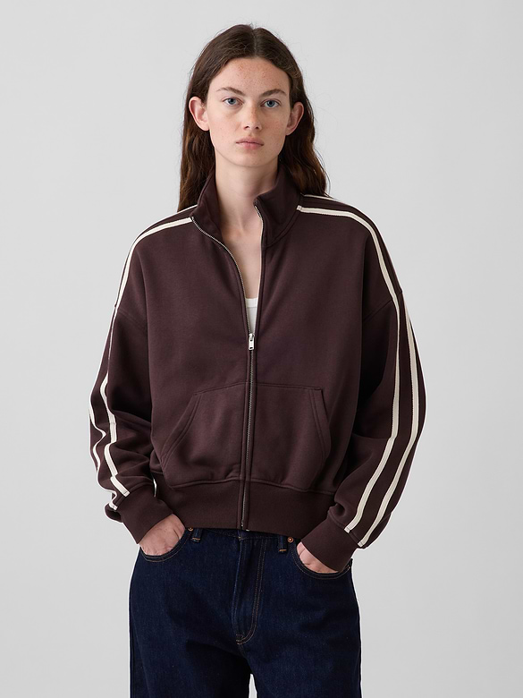 VintageSoft Oversized Mockneck Zip Jacket