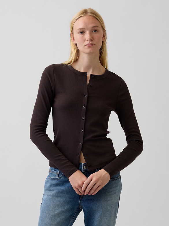 Modern Crewneck Cardigan