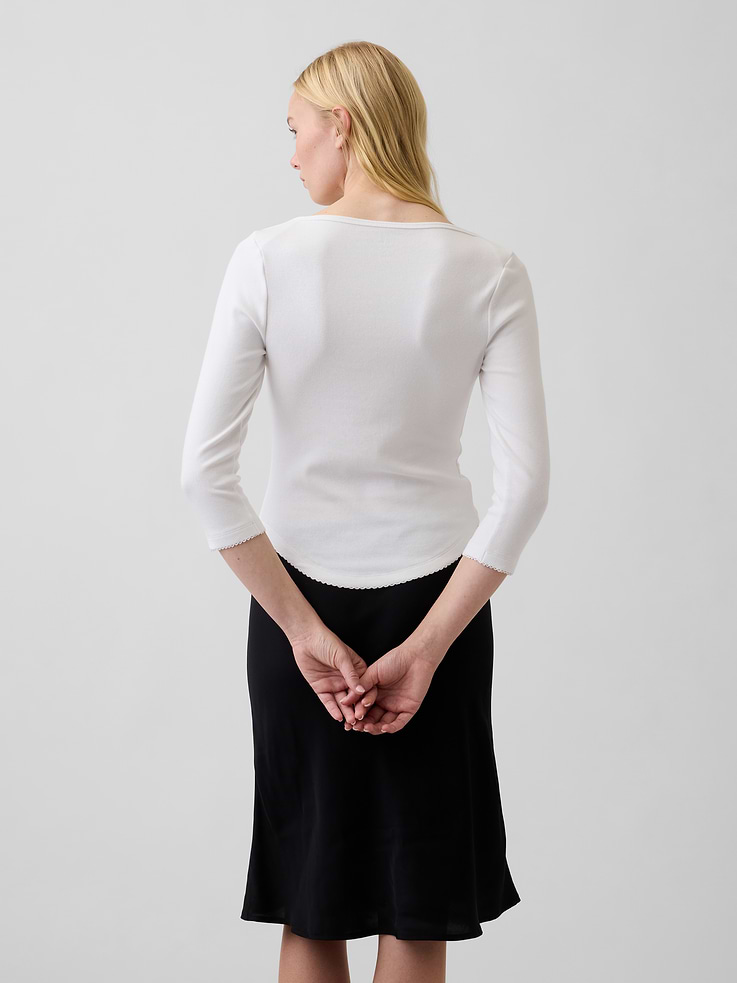 Image number 3 showing, Modern Boatneck T-Shirt