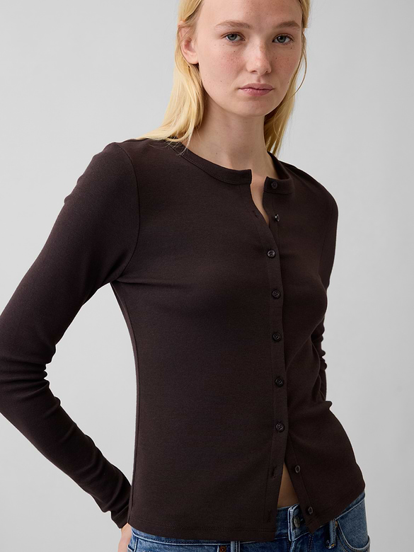 Modern Crewneck Cardigan