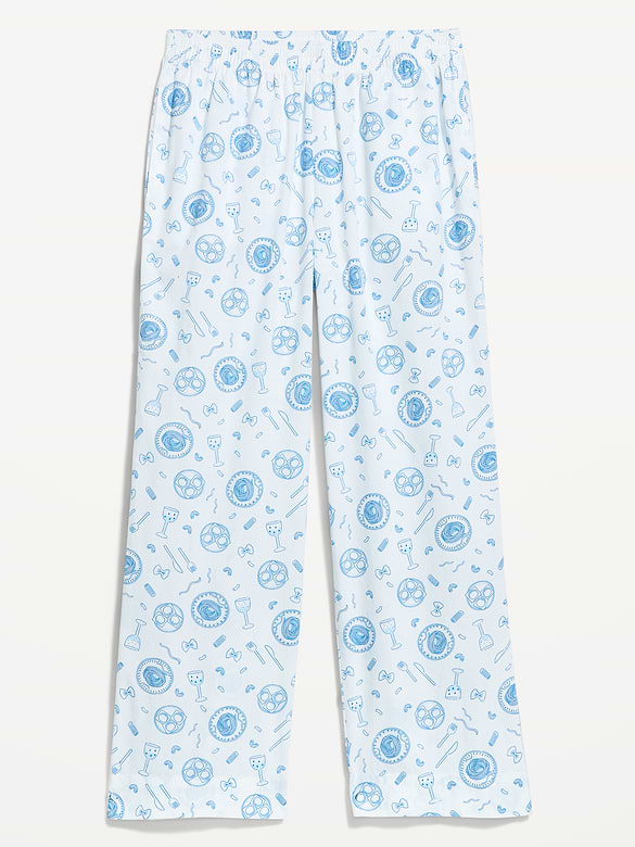 High-Waisted Poplin Pajama Pant