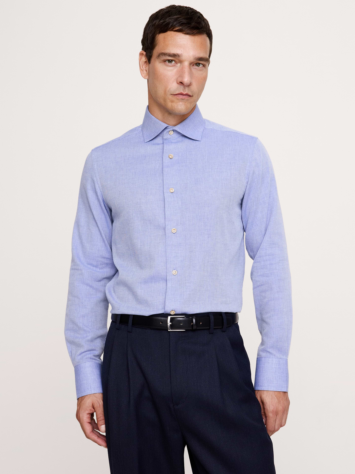 Image number 1 showing, Slim-Fit Cotton-Cashmere Dress Shirt