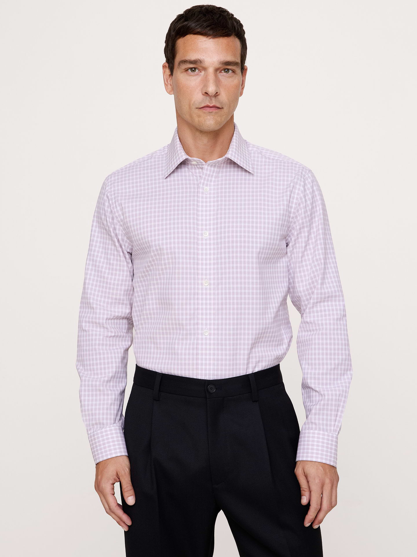 Image number 1 showing, Standard-Fit Wrinkle-Resistant Dress Shirt