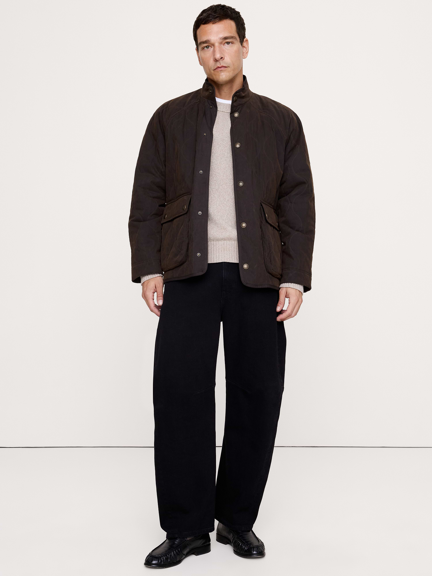 Banana Republic Wax Quilted Jacket INTERNATIONAL SHIPPING