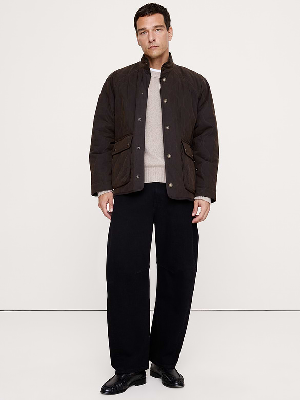 Relaxed Wax Quilted Jacket