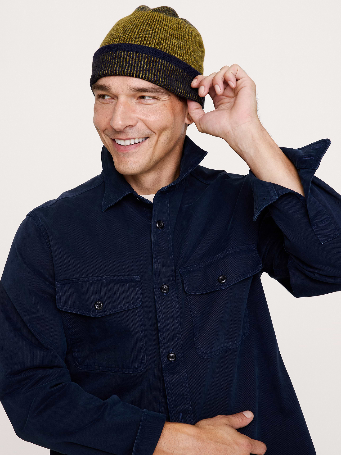 Image number 3 showing, Merino Lightweight Striped Beanie