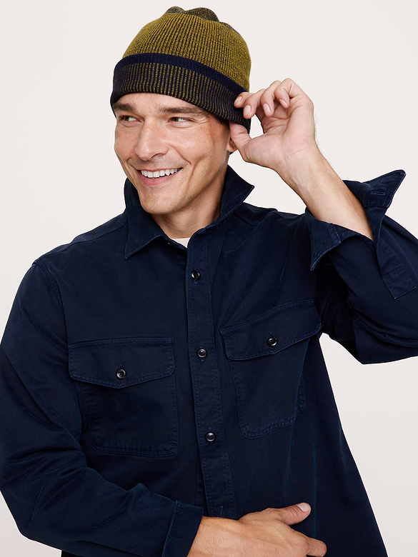 Merino Lightweight Striped Beanie