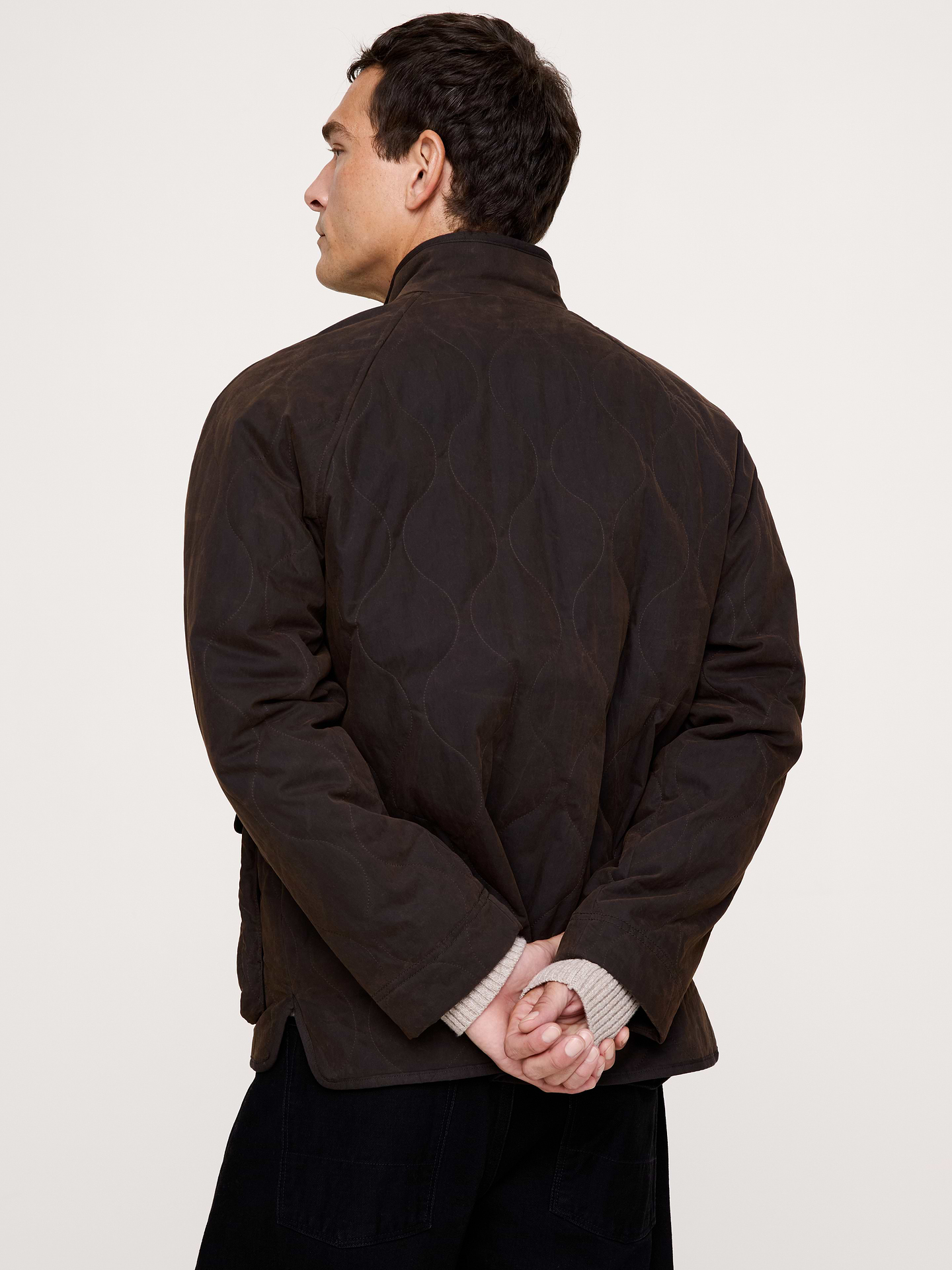 Image 3 of 7, Relaxed Wax Quilted Jacket