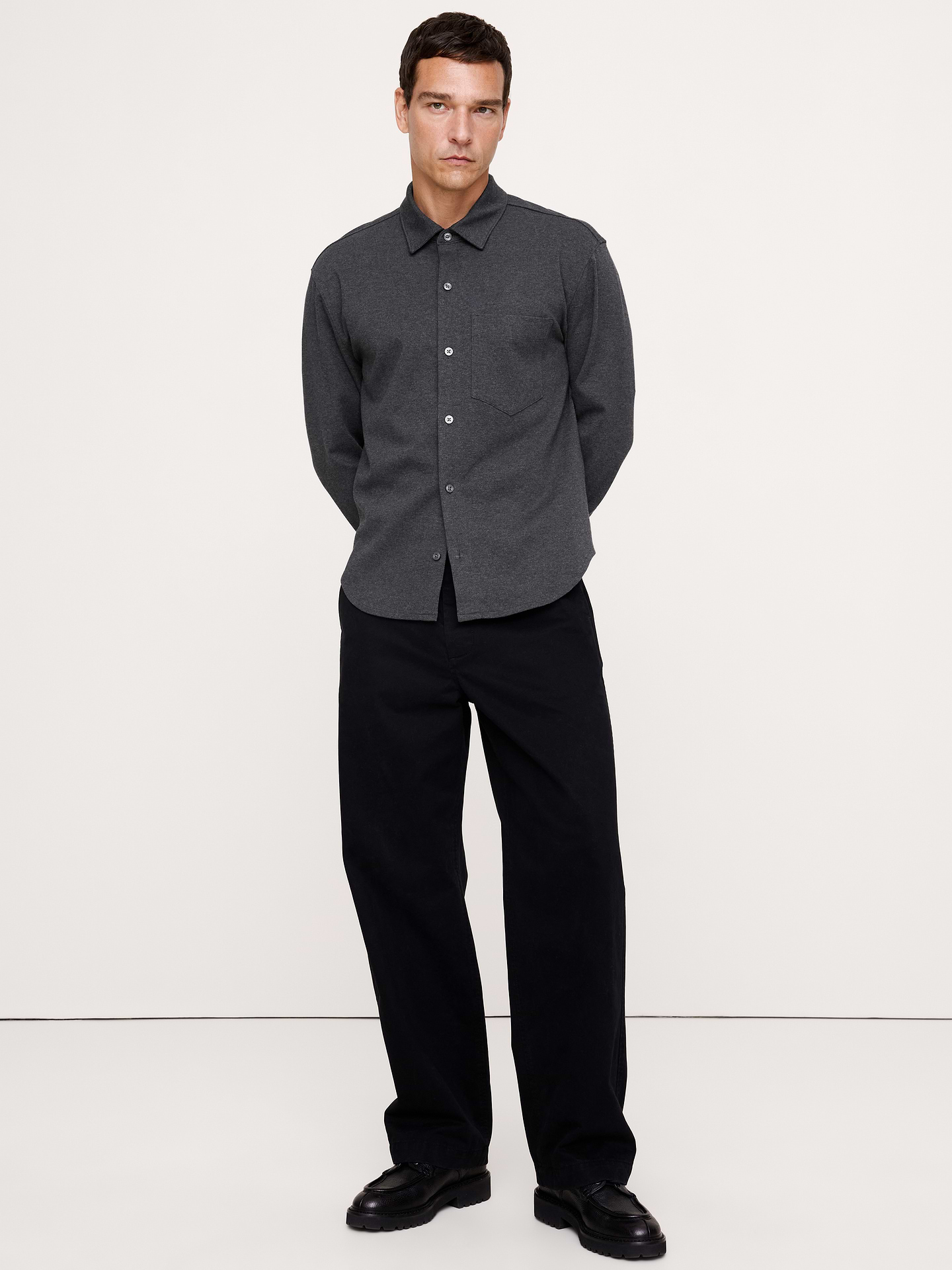 Image number 1 showing, Luxury-Touch Button-Down Shirt