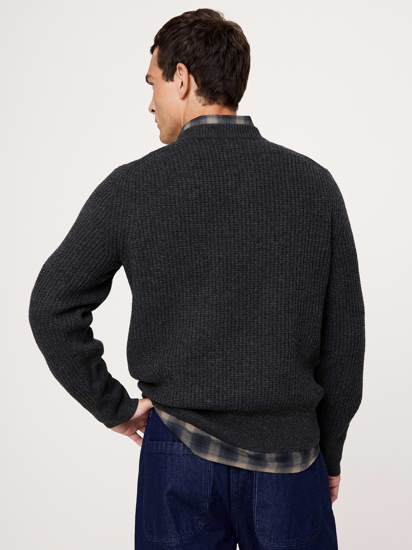 Image 2 of 3, Italian Merino-Blend Crew-Neck Sweater