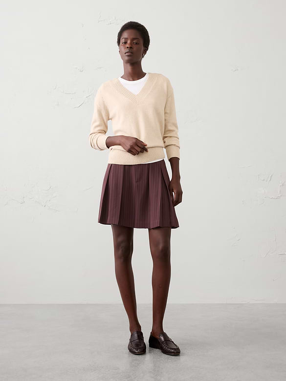 Pleated Mini Skirt