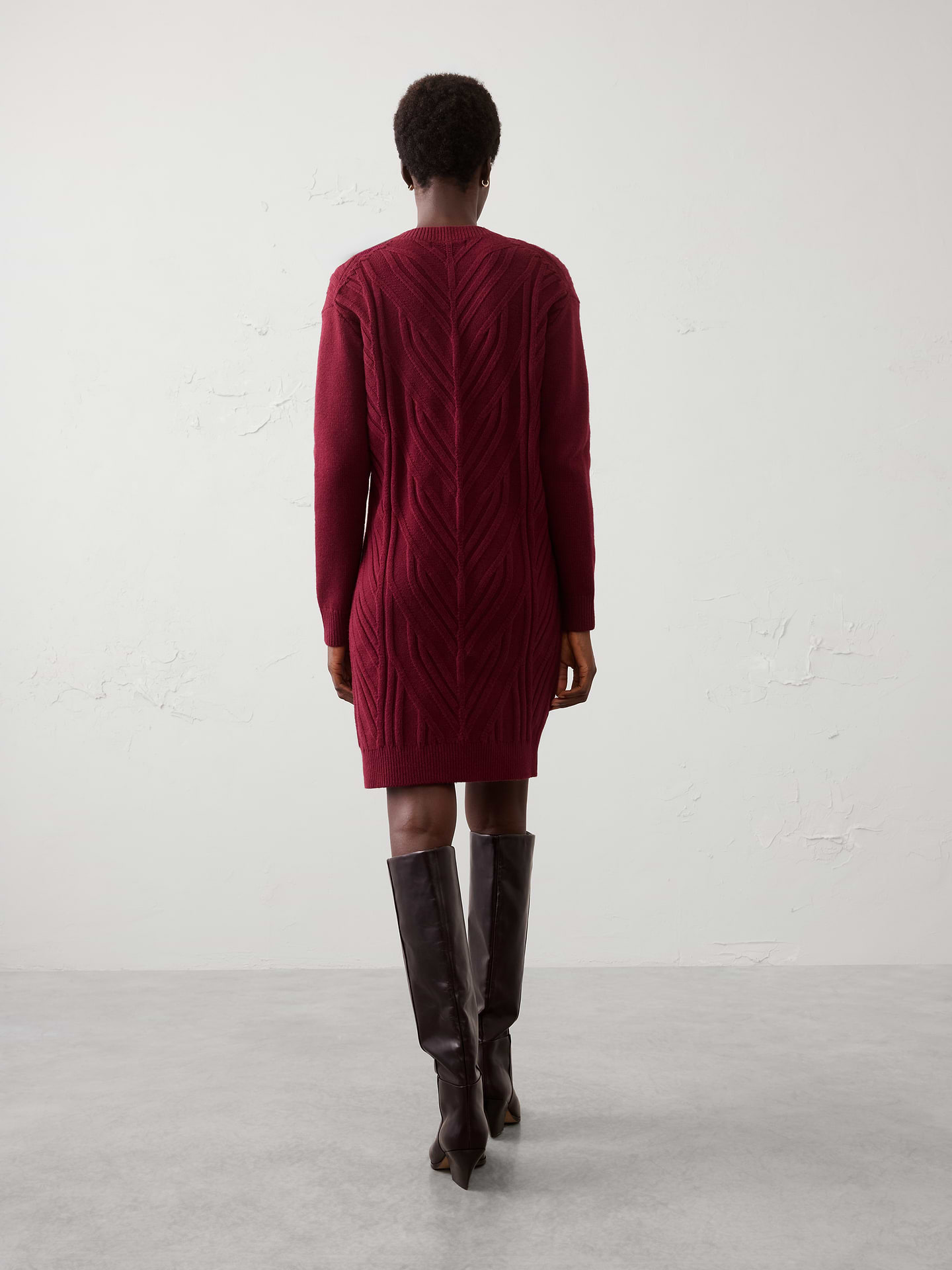 Image number 2 showing, Cable Mini Sweater Dress