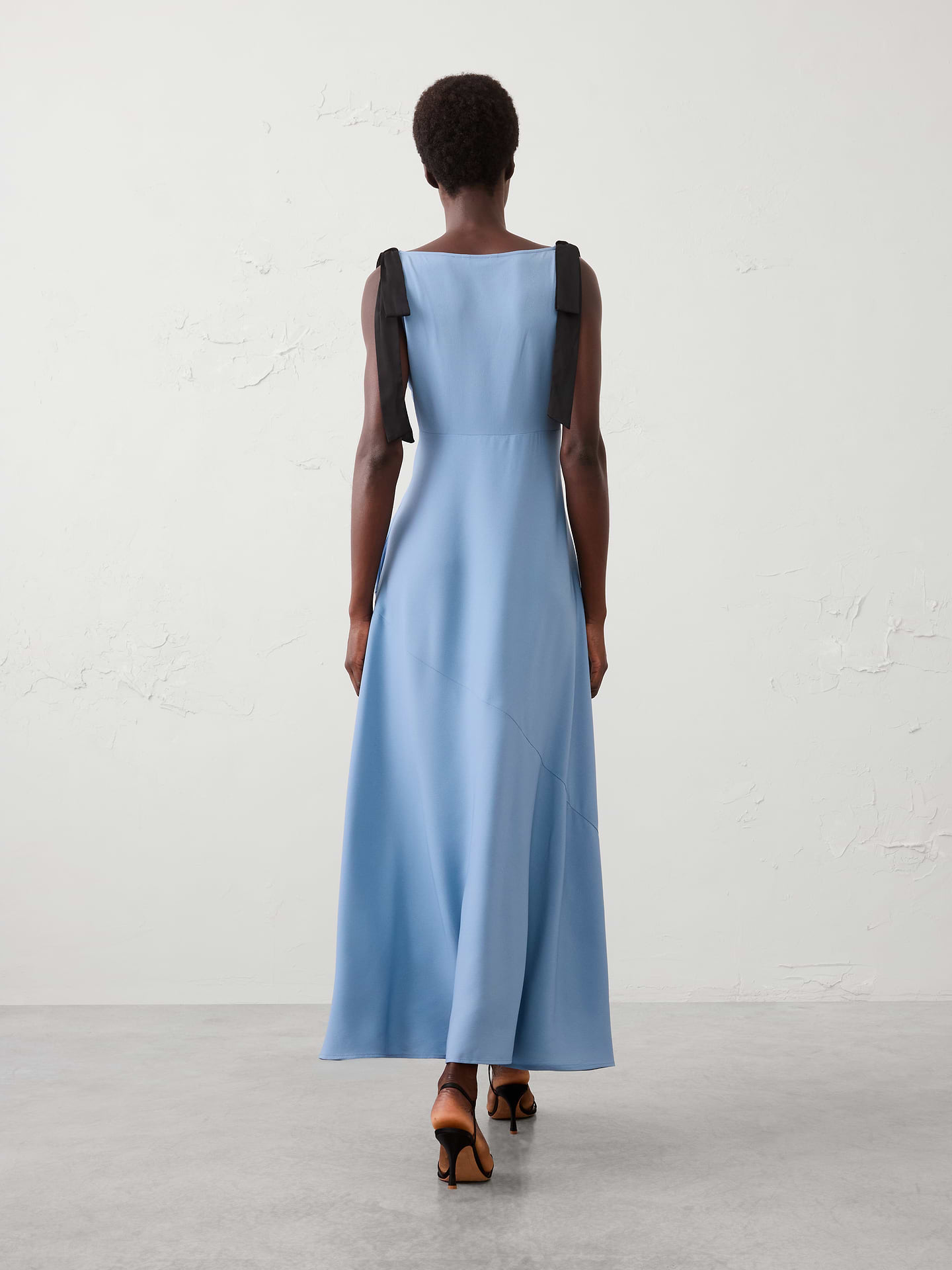 Image 2 of 3, Satin Tie Slip Maxi Dress