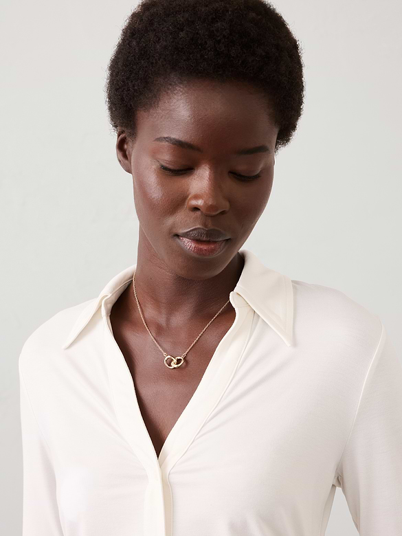 Intertwined Ring Necklace