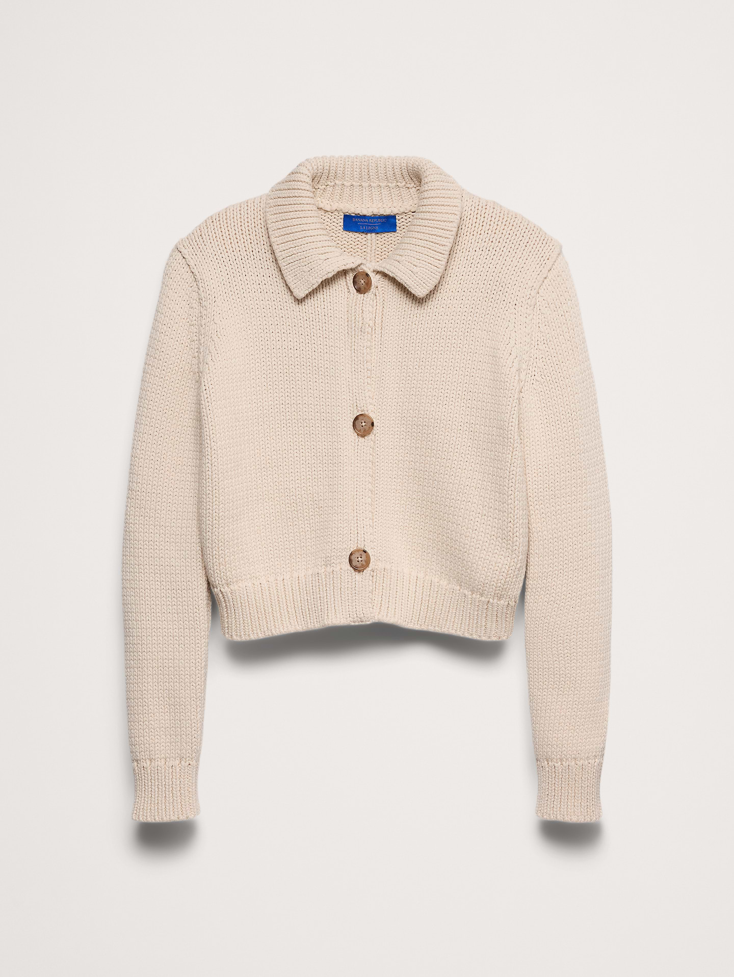 Image number 5 showing, Banana Republic x La Ligne | The Cropped Cotton Cardigan