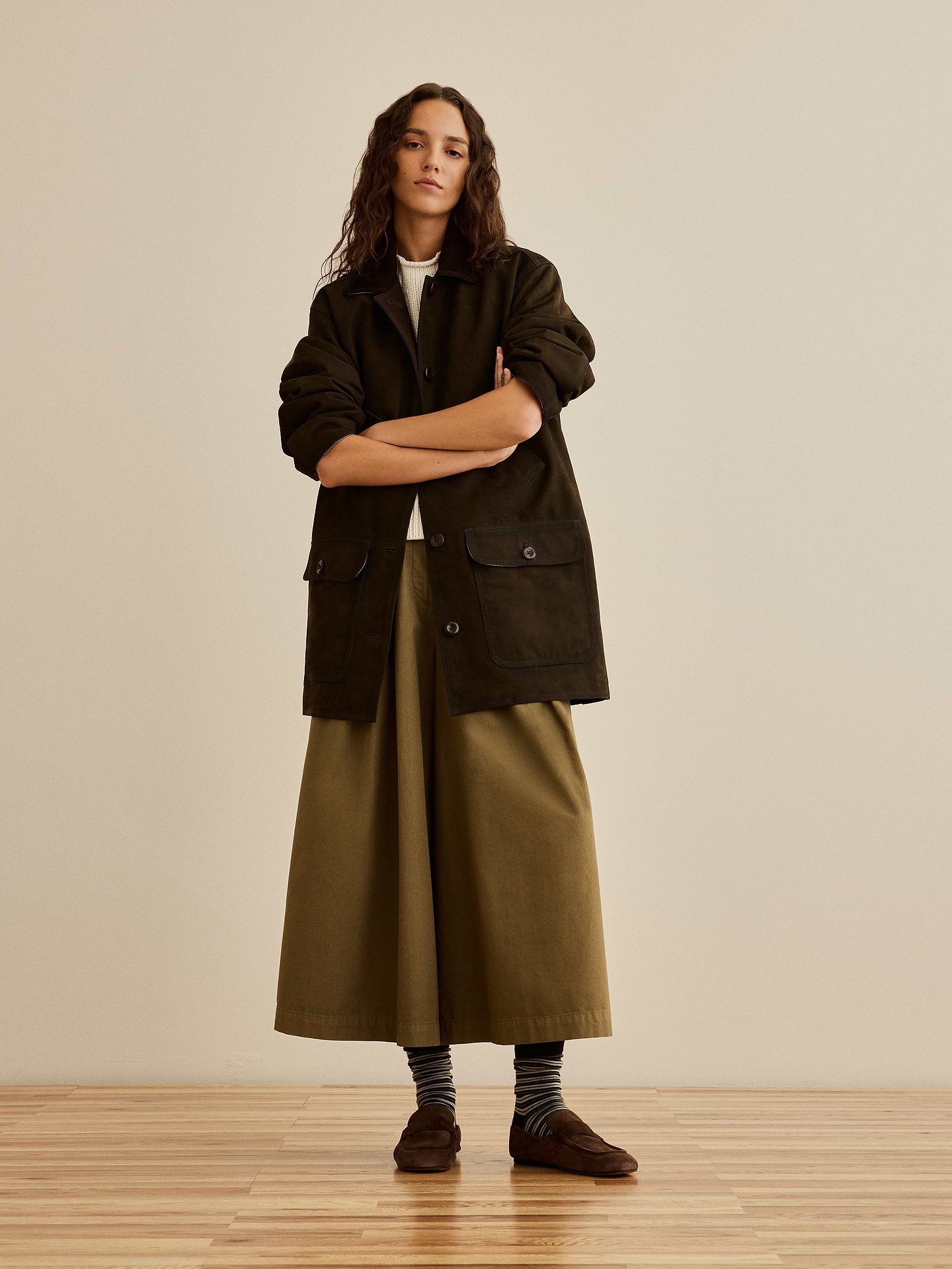 Image number 4 showing, Banana Republic x La Ligne | The High-Rise Cotton Culotte