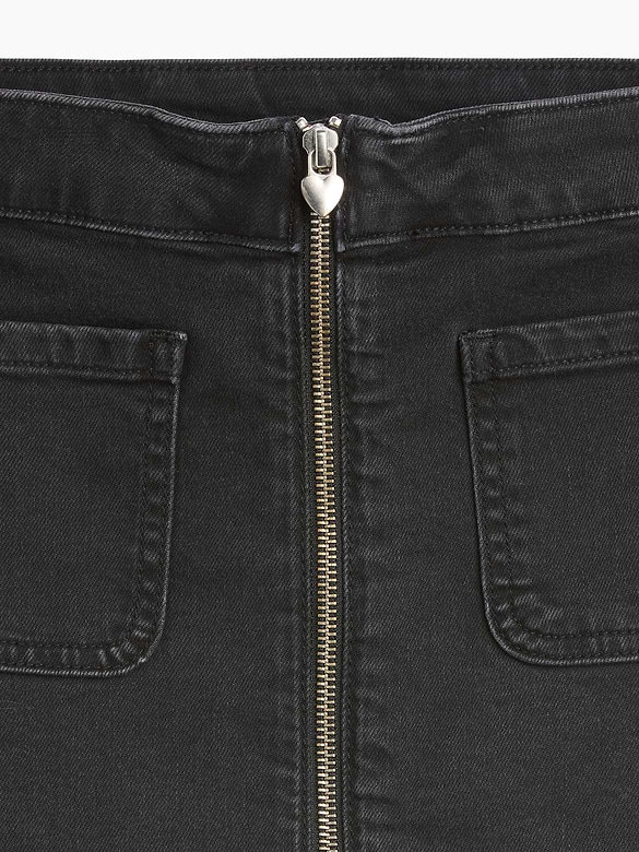 Kids Zip Denim Skirt