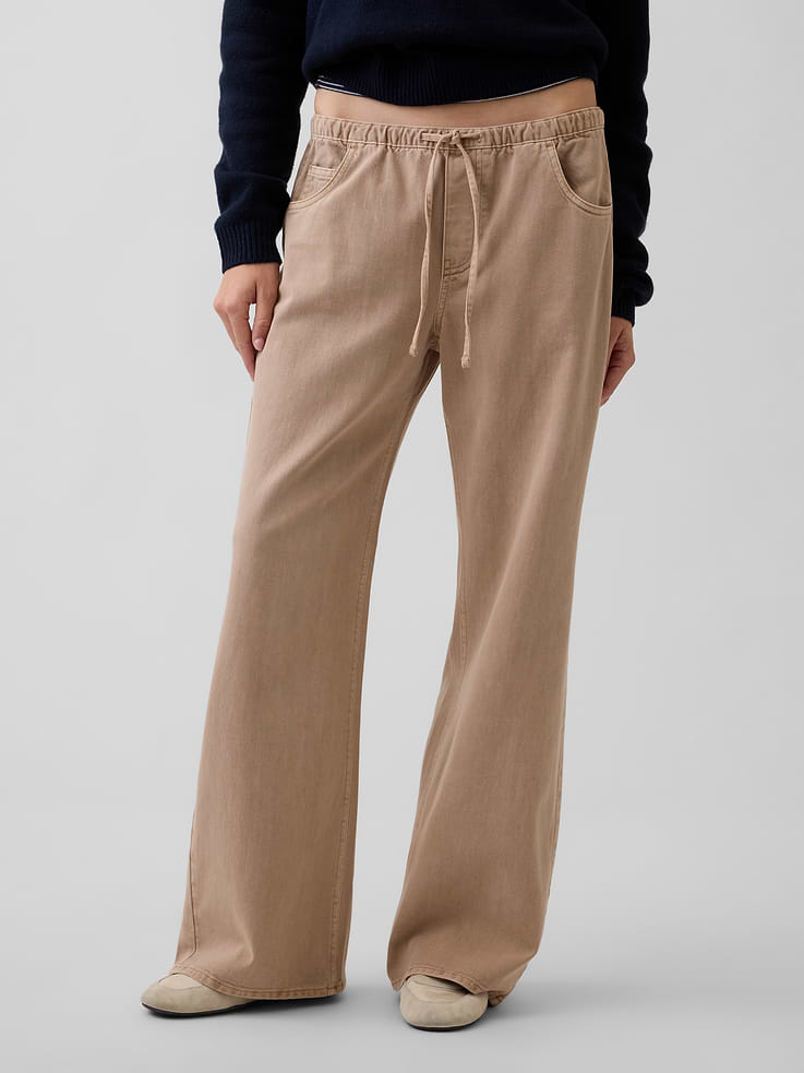 Image 2 of 6, Low Rise Easy Baggy Flare Pants