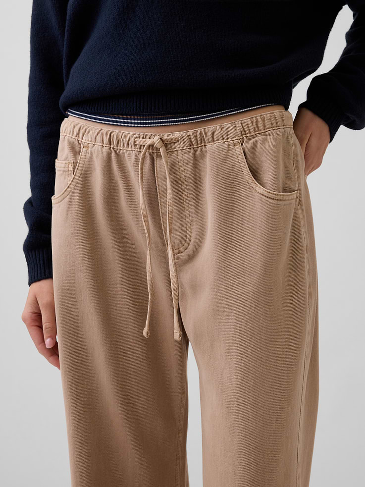 Image 5 of 6, Low Rise Easy Baggy Flare Pants