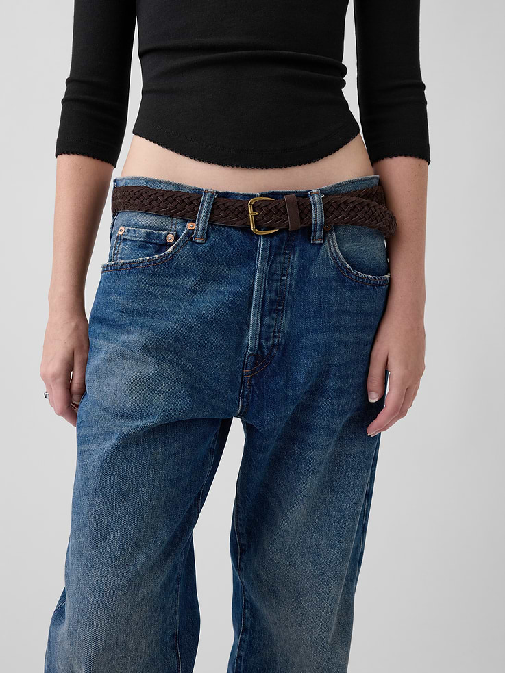 Image 2 of 4, Braided Suede Belt