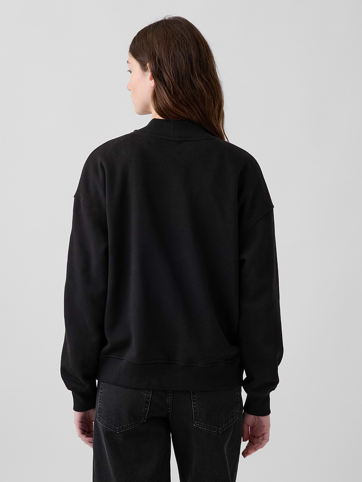 Image 3 of 7, VintageSoft Oversized Mockneck Logo Sweatshirt
