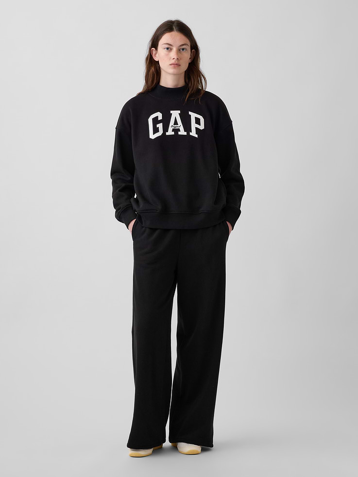 Image 5 of 7, VintageSoft Oversized Mockneck Logo Sweatshirt