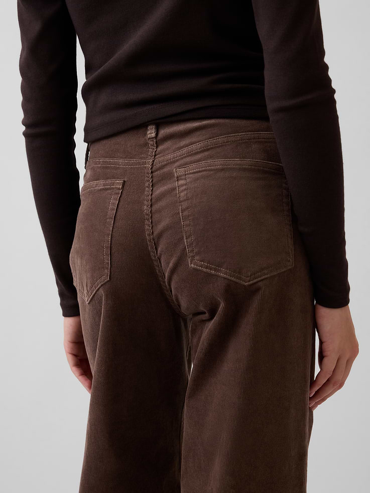 Image number 5 showing, High Rise Corduroy Stride Wide-Leg Pants