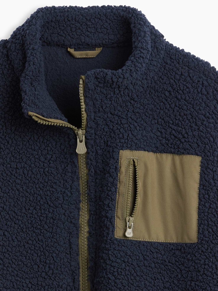 Image 2 of 3, babyGap Sherpa Colorblock Jacket