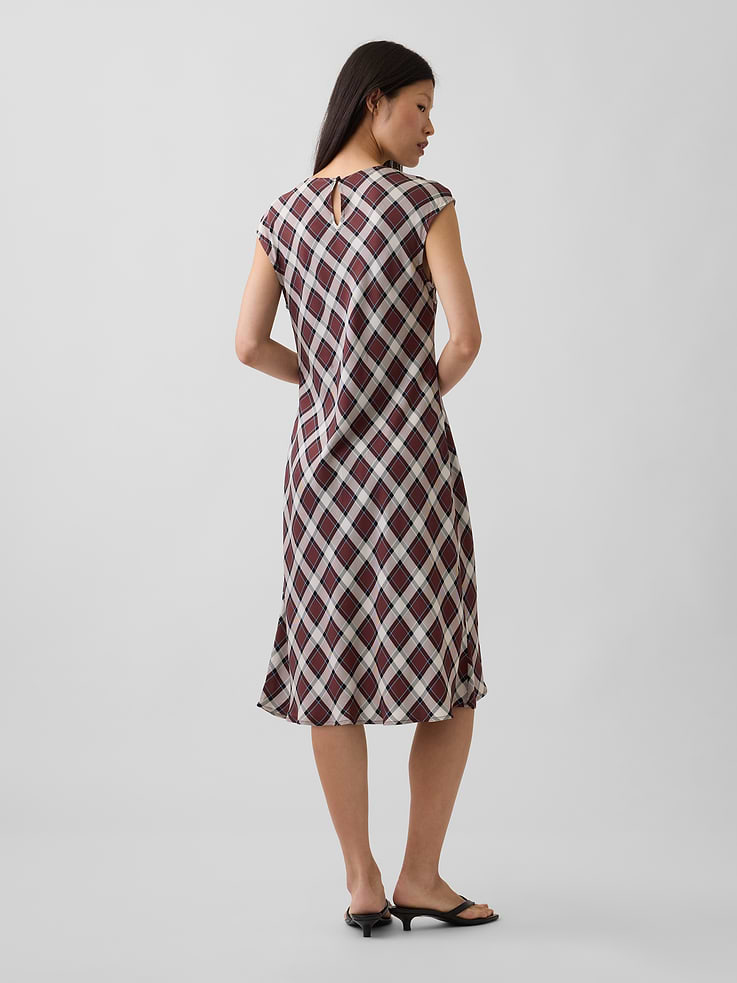 Image 2 of 6, Cap-Sleeve Knee-Length Dress