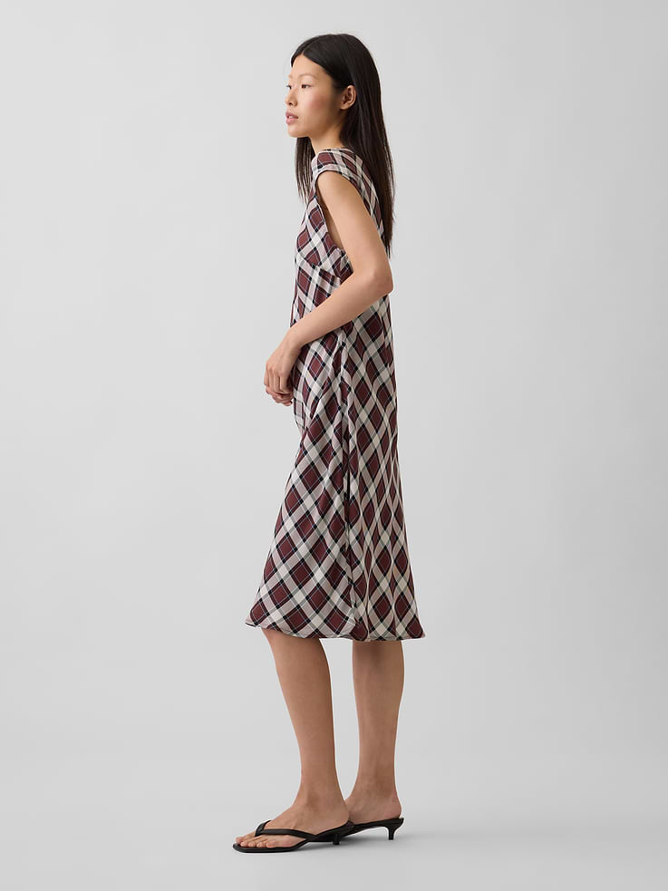 Image 3 of 6, Cap-Sleeve Knee-Length Dress