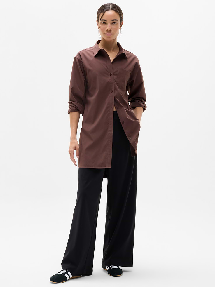 Image 1 of 5, FOR: Your workday commute and weekend travels, from meetings to meetups, FEEL: Performance poplin is lightweight, quick drying, and breathable with an easy stretch, FAVE: The essential you’ll reach for again and again—polished enough for work, relaxed enough for vacation, Product #1174464