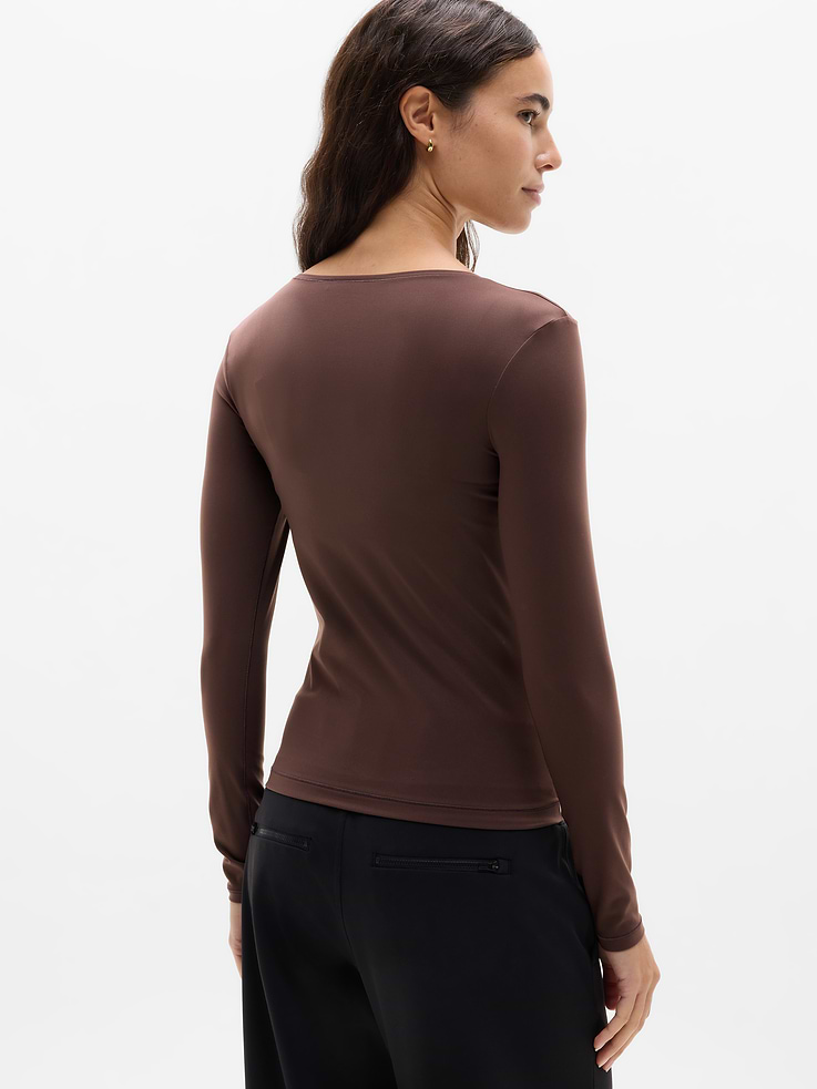 Image 6 of 7, BodyMove Crew Neck Long Sleeve Top