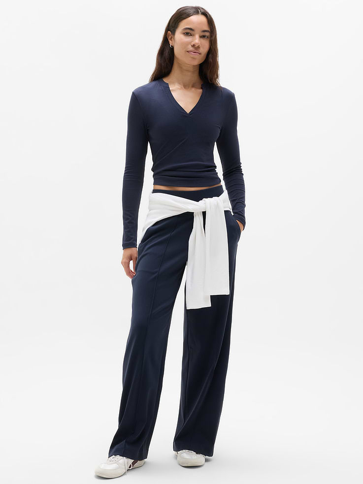 Image 2 of 7, Signature Rib V-Neck Top