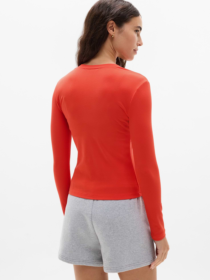 Image 3 of 7, Signature Rib V-Neck Top