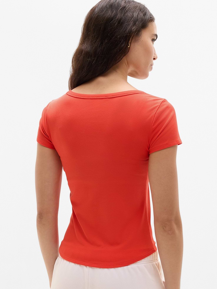 Image 5 of 5, Signature Rib Scoop Tee