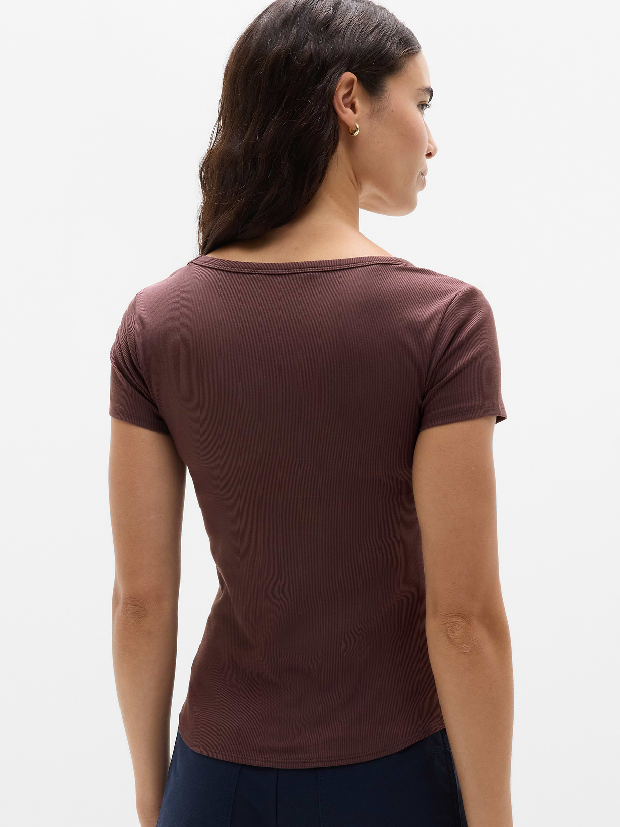 Image number 3 showing, Signature Rib Scoop Tee