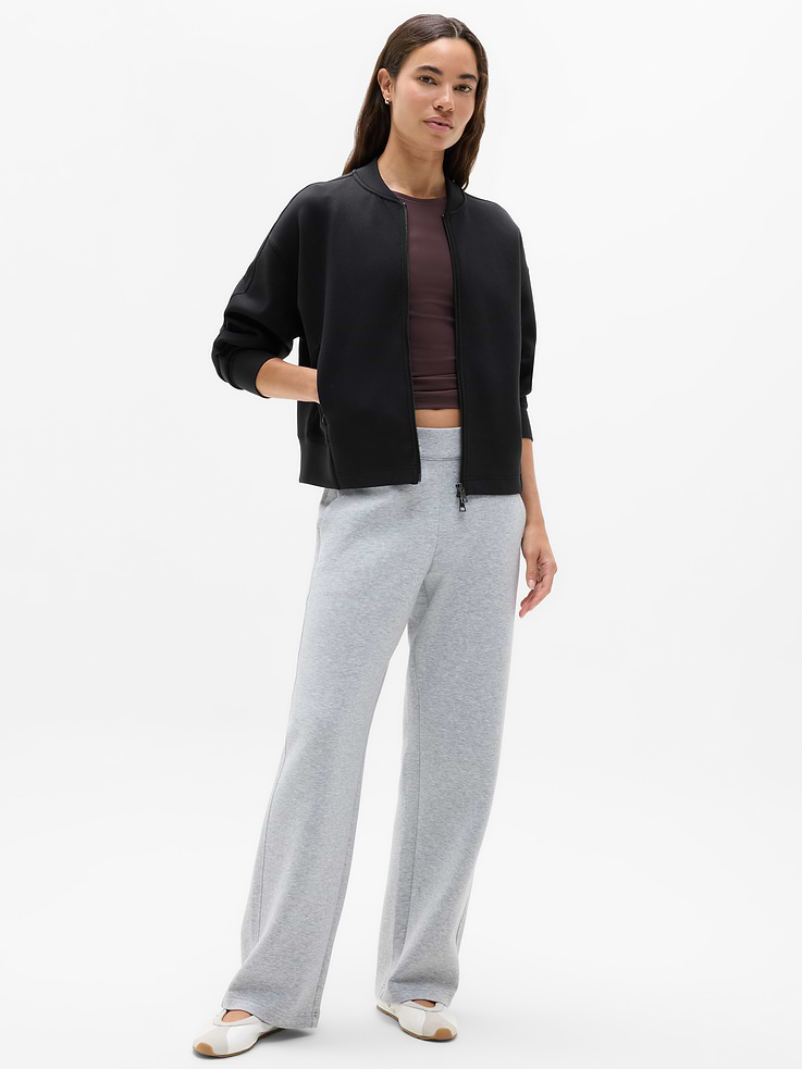 Image 2 of 5, Form Knit Bomber Sweatshirt
