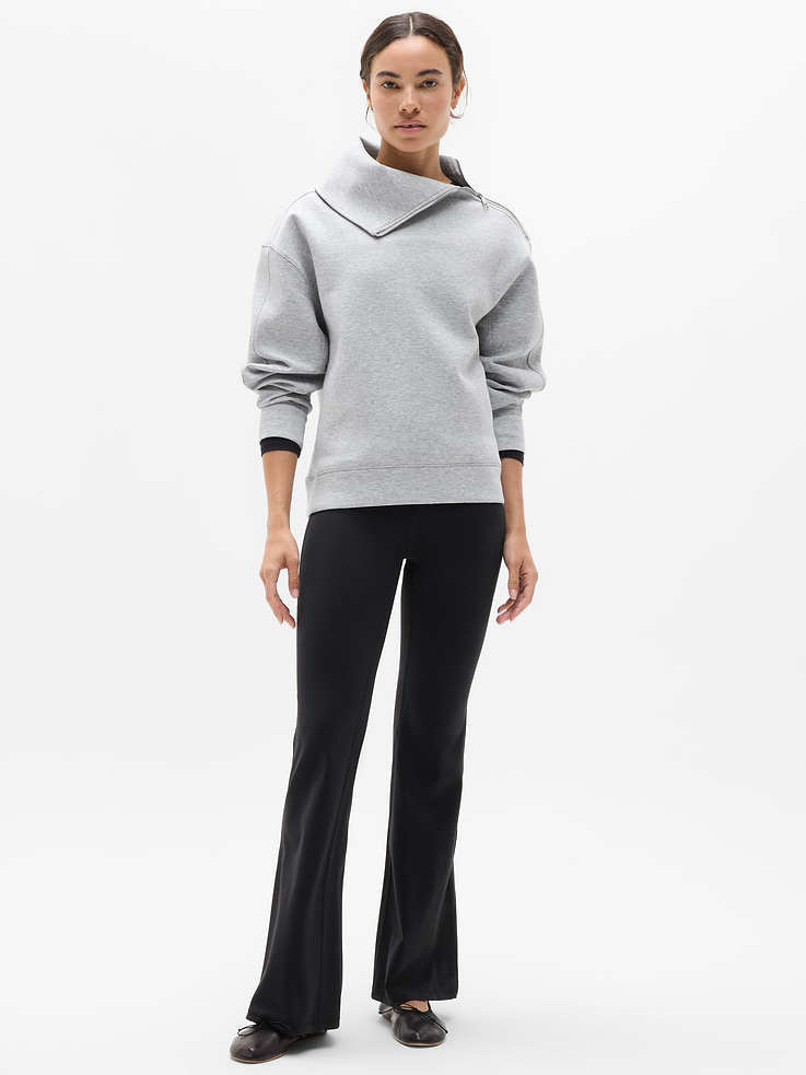 Image 2 of 5, Form Knit Shawl Collar Sweatshirt