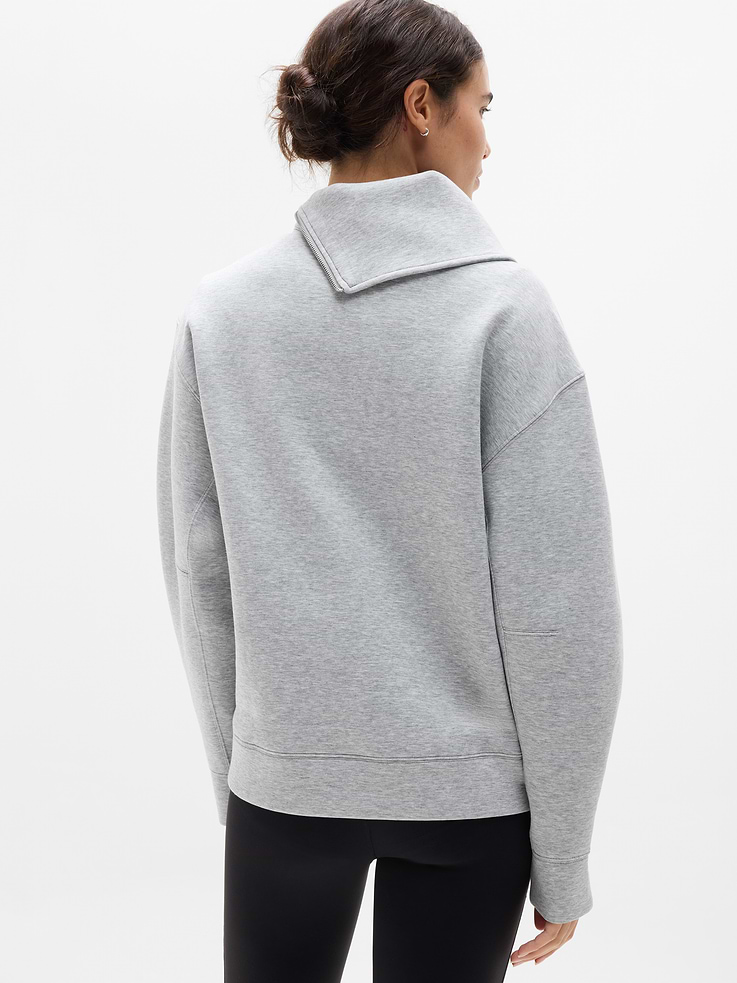 Image 3 of 5, Form Knit Shawl Collar Sweatshirt